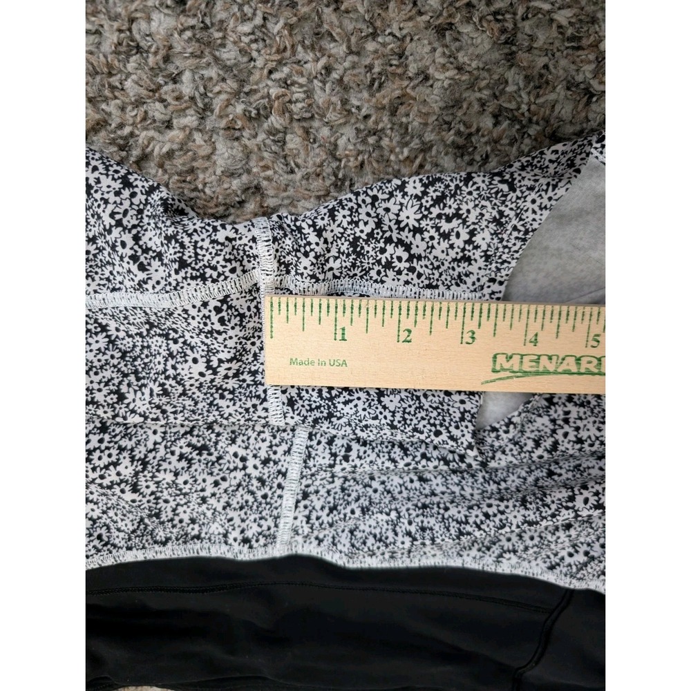 Lululemon Speed Up Shorts Womens 6 Black White Floral 3' Running - Picture 4 of 10